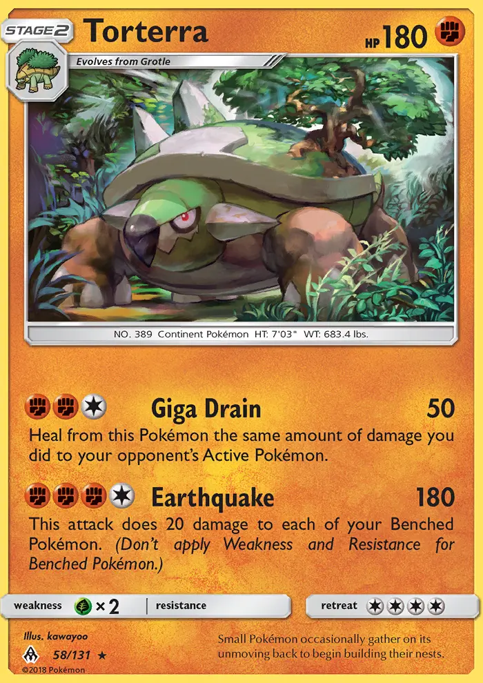 Torterra Pokémon card