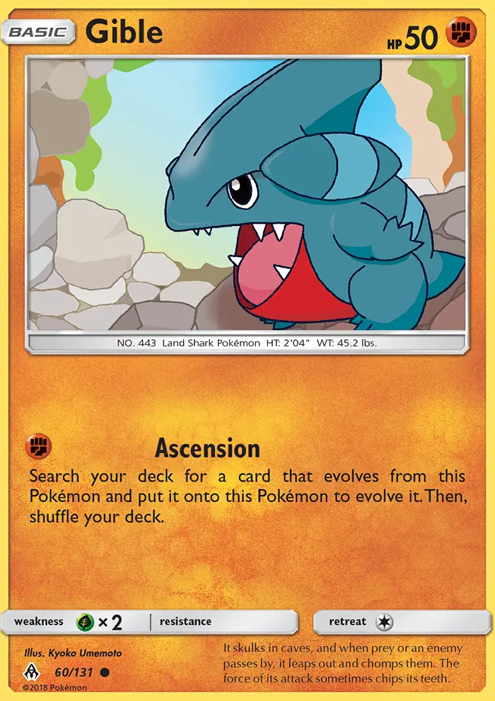 Gible Pokémon card