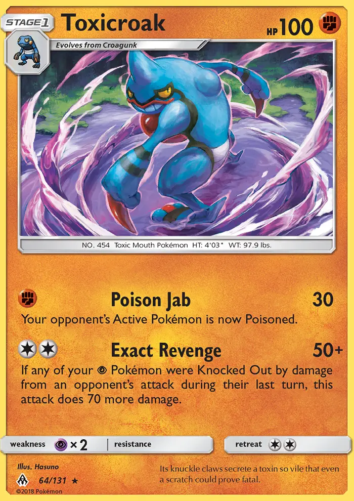 Toxicroak Pokémon card