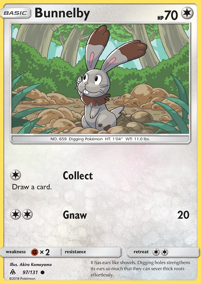 Bunnelby Pokémon card