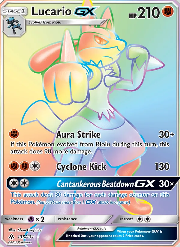 Lucario GX card