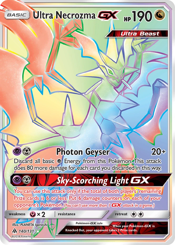 Ultra Necrozma GX Pokémon card