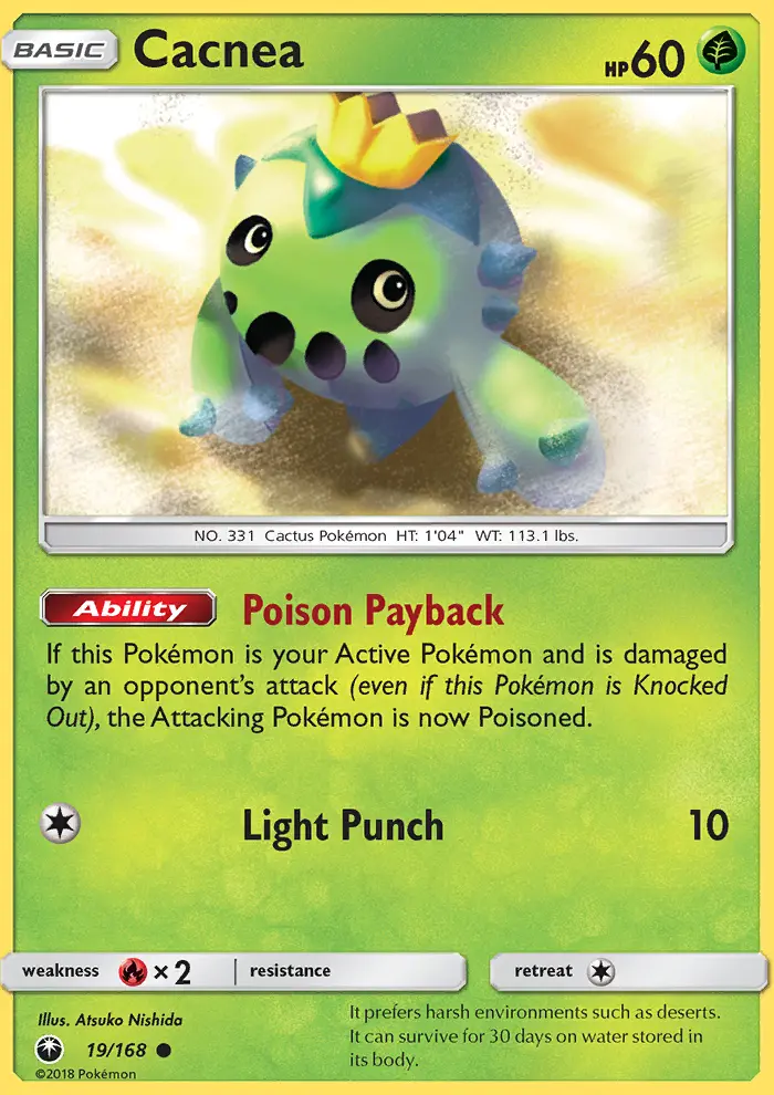Cacnea Pokémon card