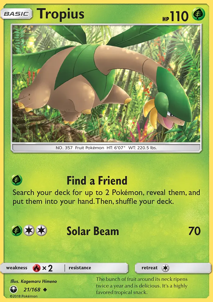 Tropius Pokémon card