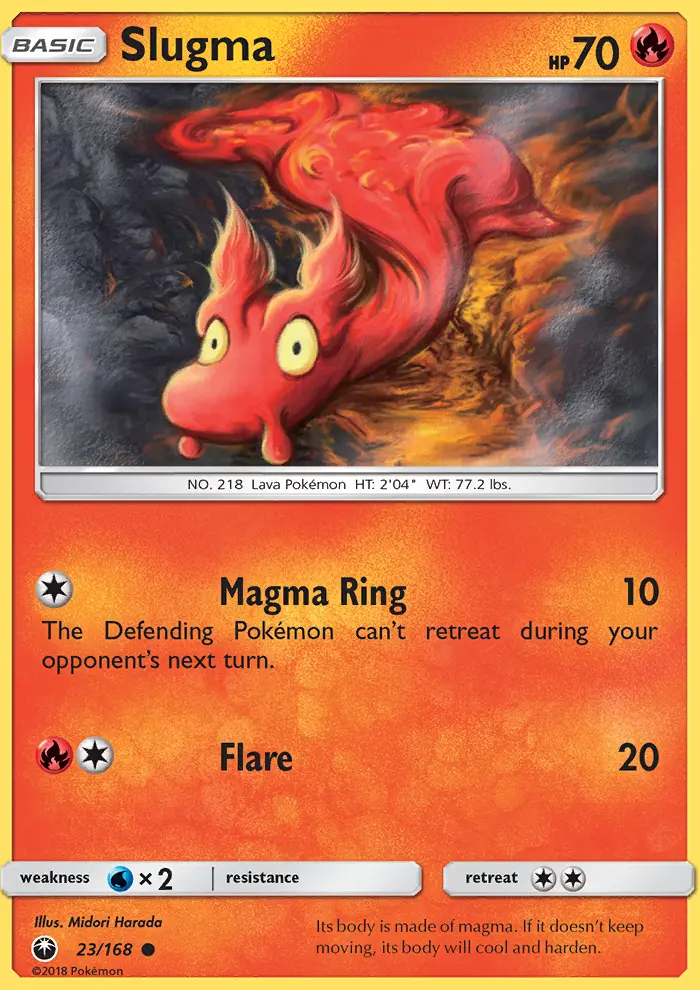 Slugma Pokémon card