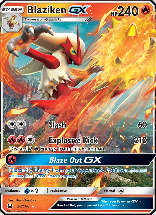 Blaziken GX Pokémon card