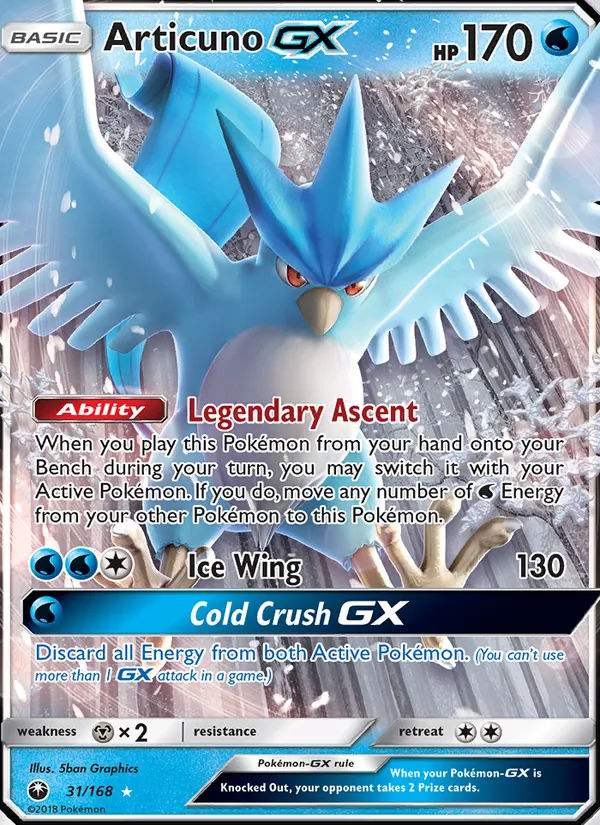 Articuno GX Pokémon card