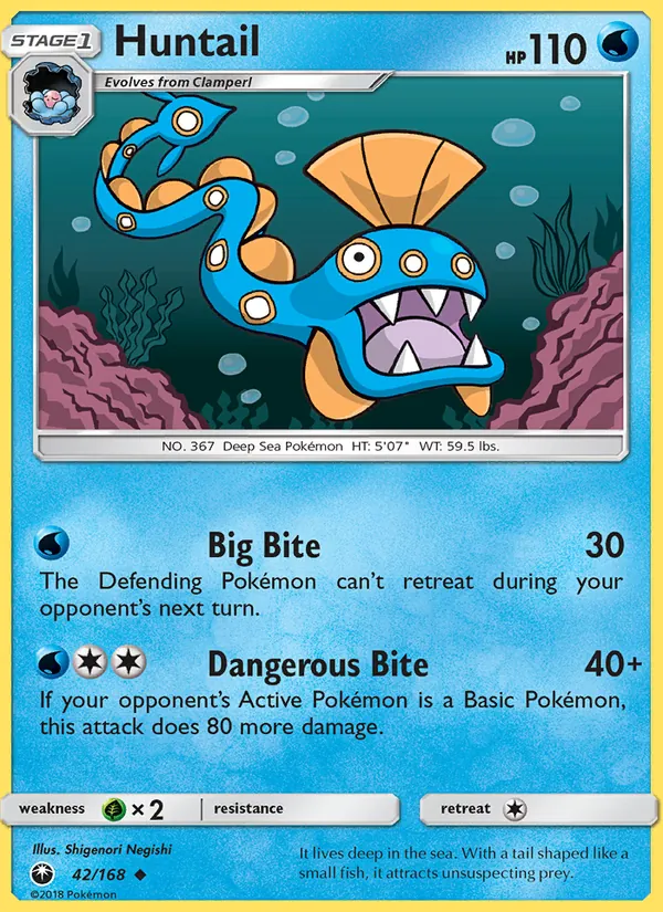 Huntail Pokémon card