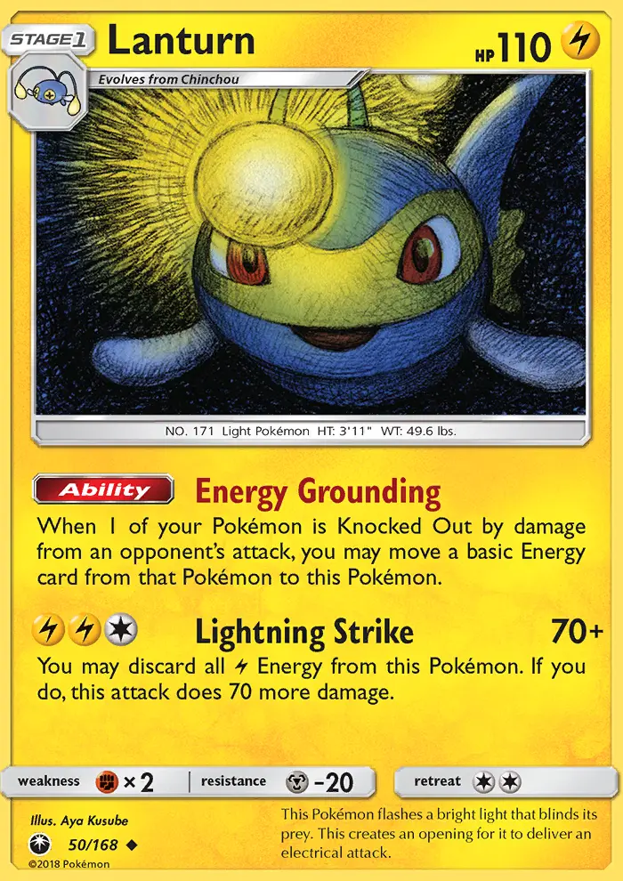 Lanturn Pokémon card