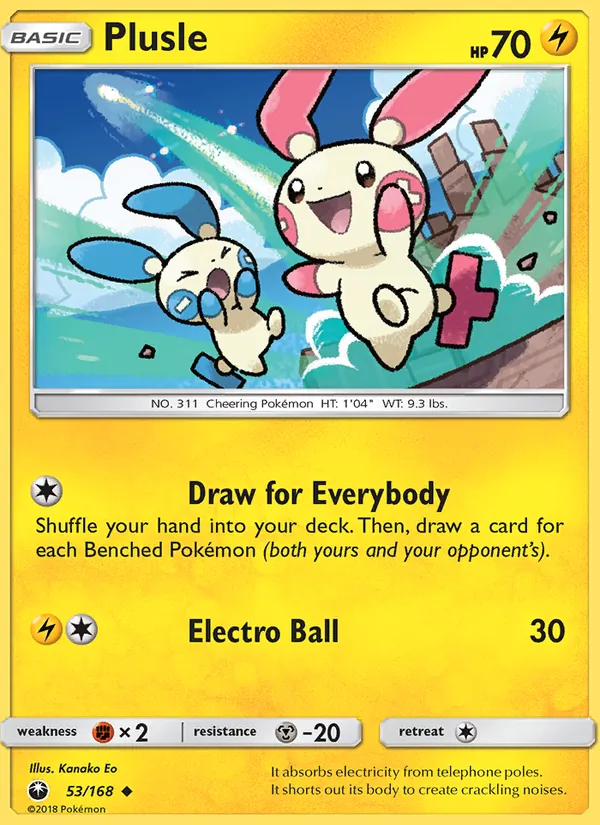 Plusle Pokémon card