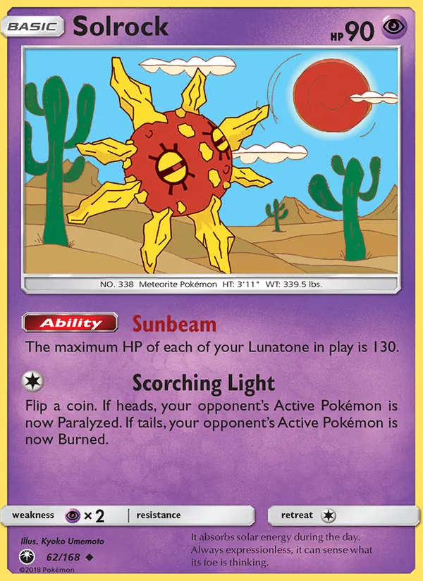 Solrock Pokémon card