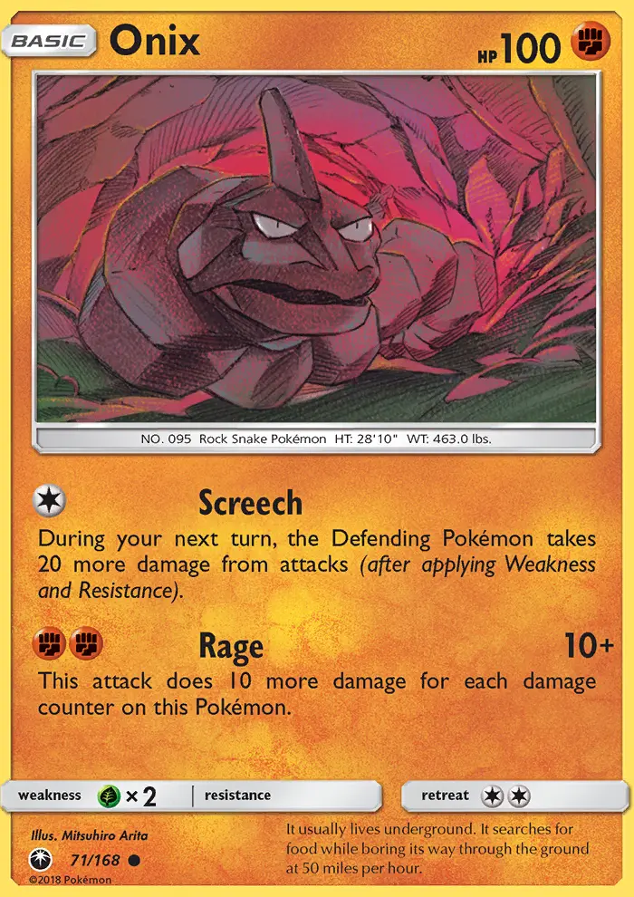 Onix Pokémon card