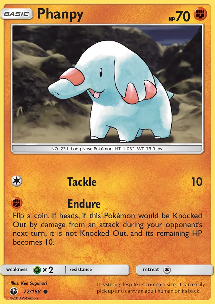 Phanpy Pokémon card