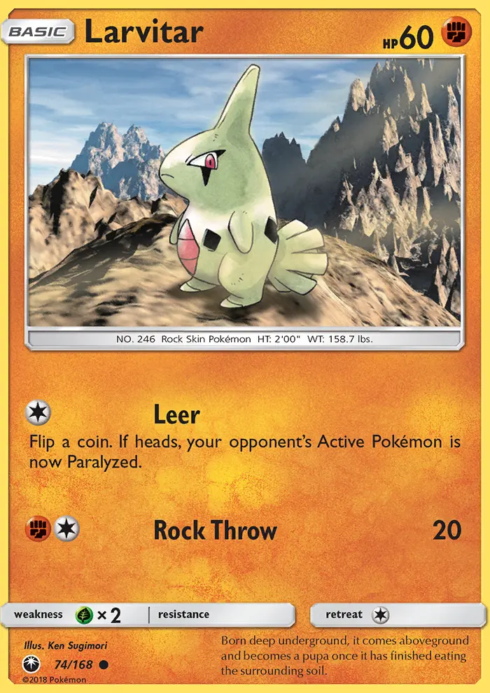 Larvitar Pokémon card