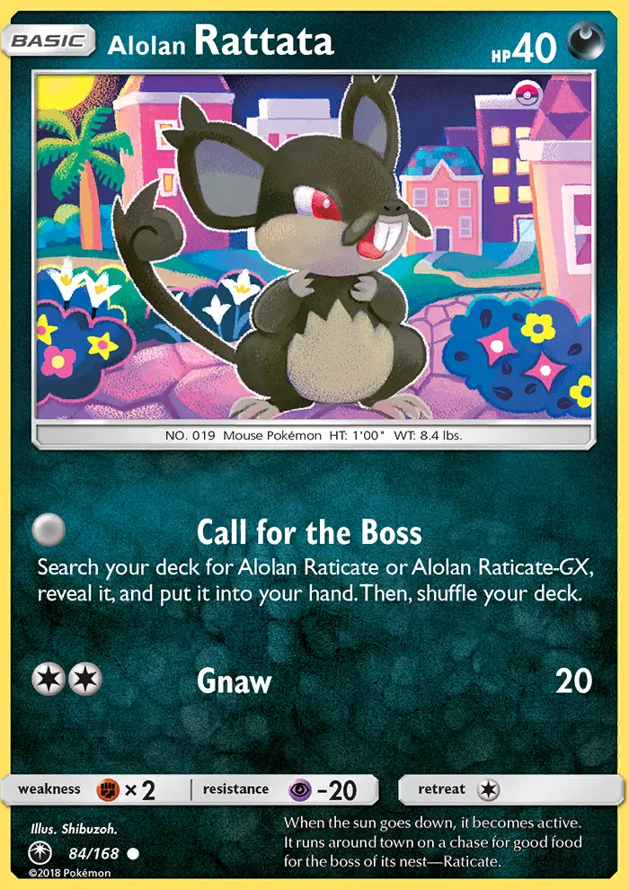 Alolan Rattata Pokémon card