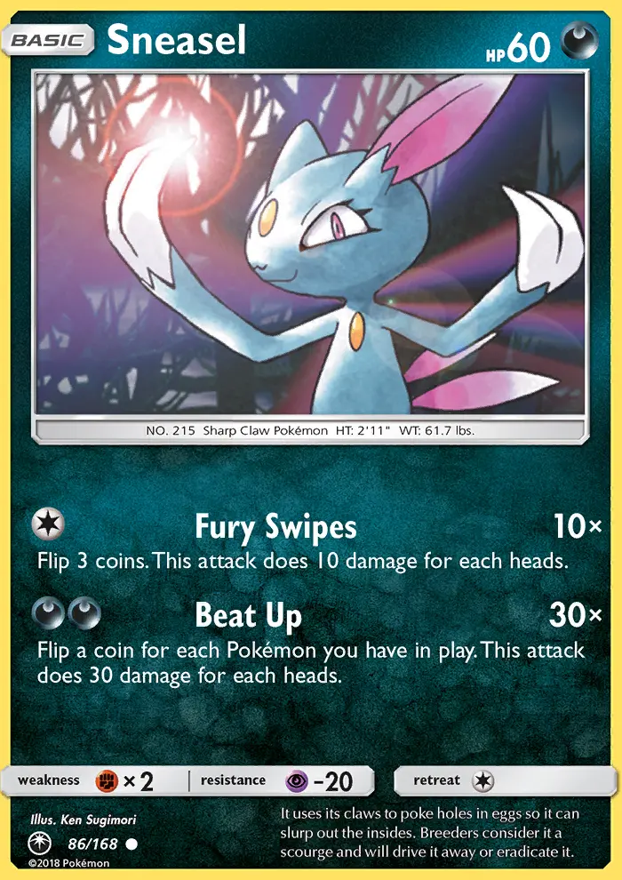 Sneasel Pokémon card