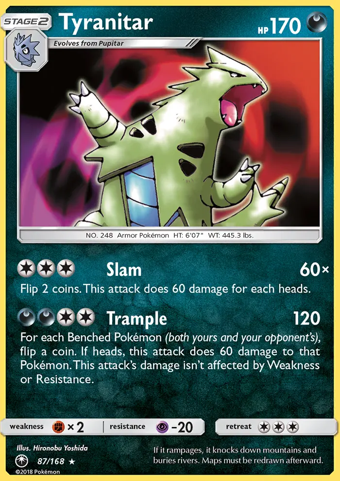 Tyranitar Pokémon card