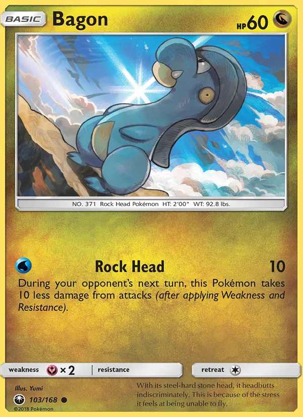 Bagon Pokémon card