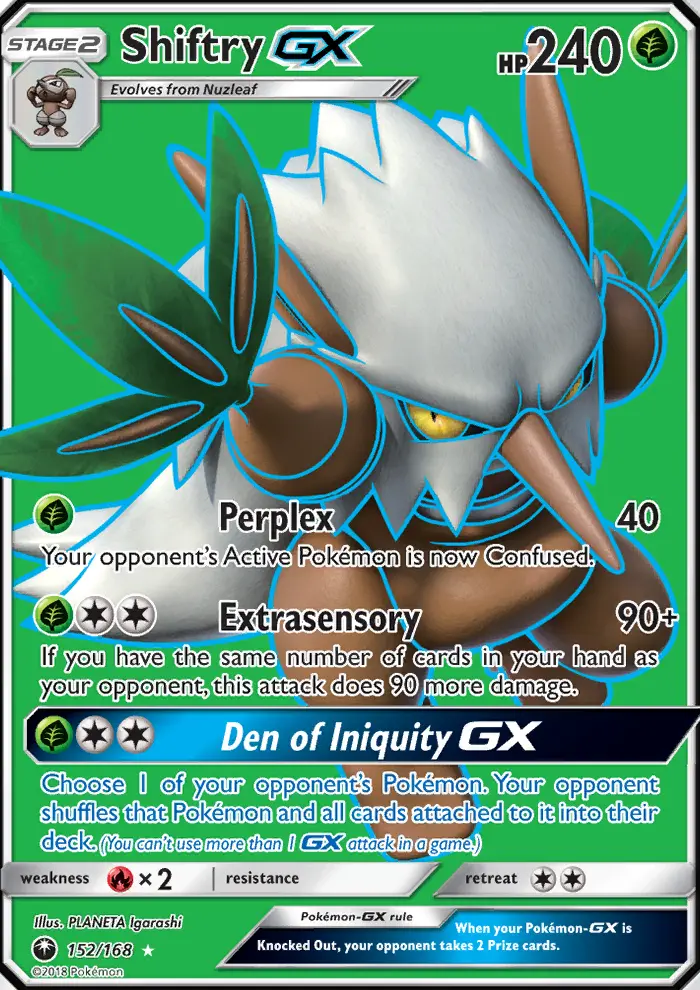 Shiftry GX Pokémon card