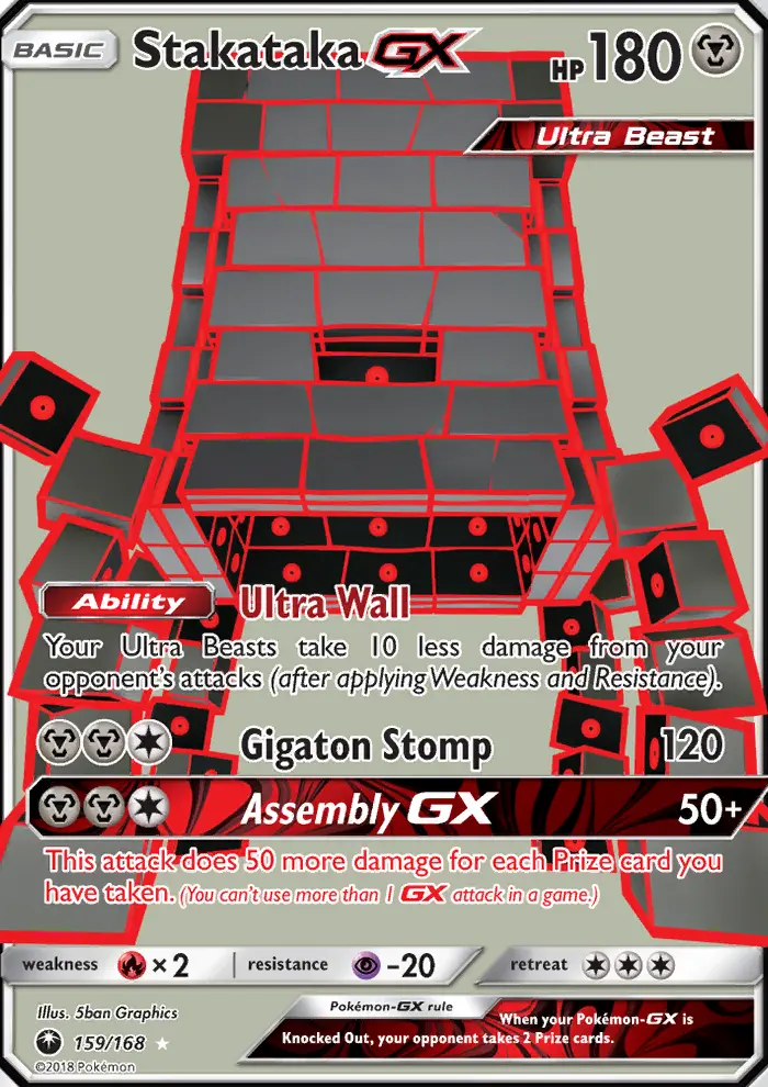Stakataka GX Pokémon card