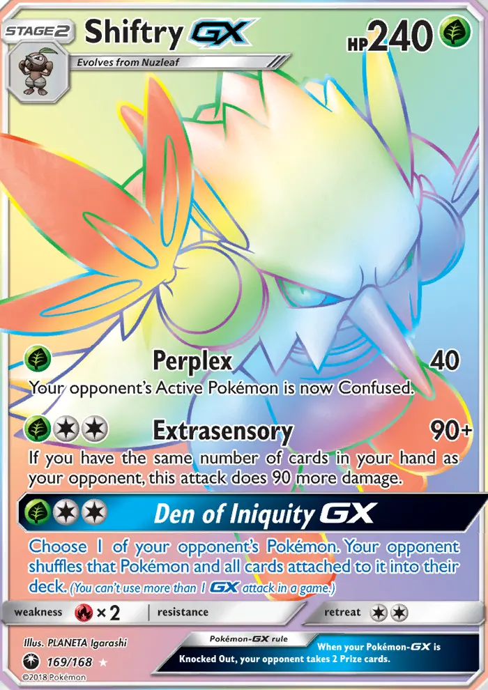 Shiftry GX Pokémon card