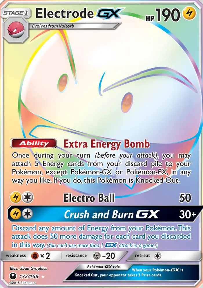 Electrode GX Pokémon card