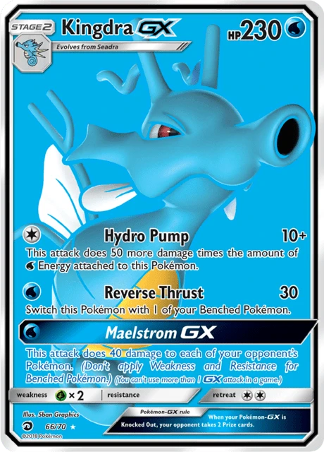 Kingdra GX Pokémon card