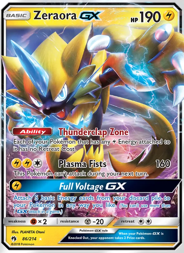 Zeraora GX Pokémon card