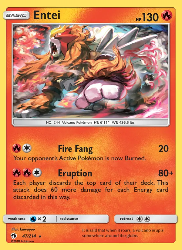 Entei Pokémon card