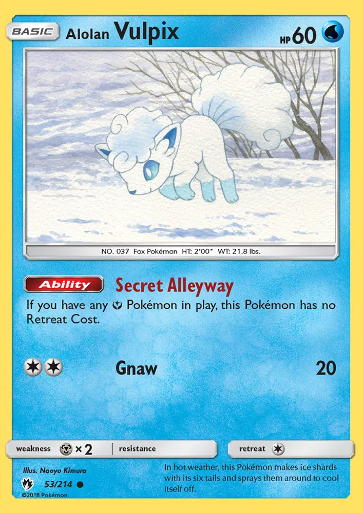 Alolan Vulpix Pokémon card