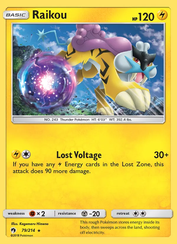 Raikou Pokémon card
