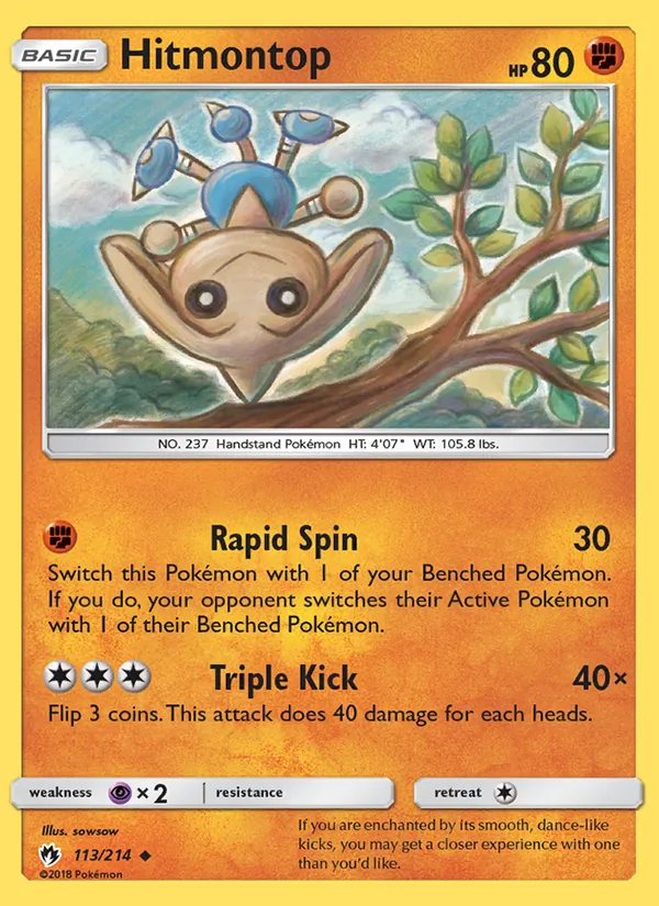 Hitmontop Pokémon card