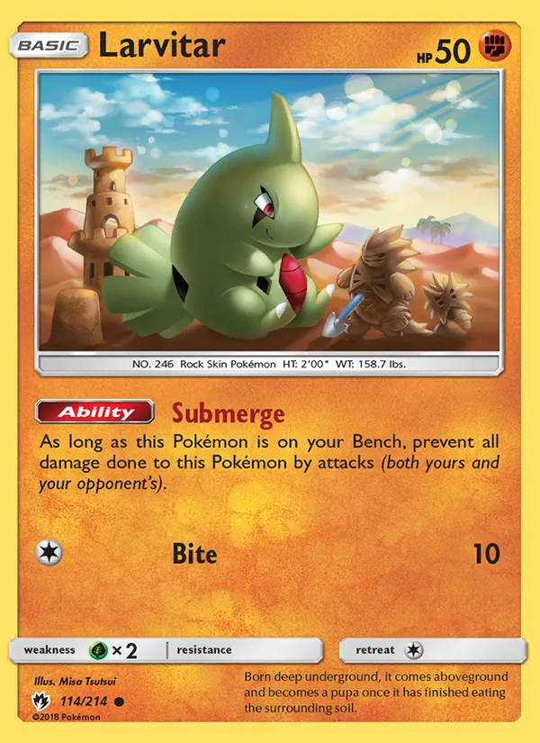 Larvitar Pokémon card