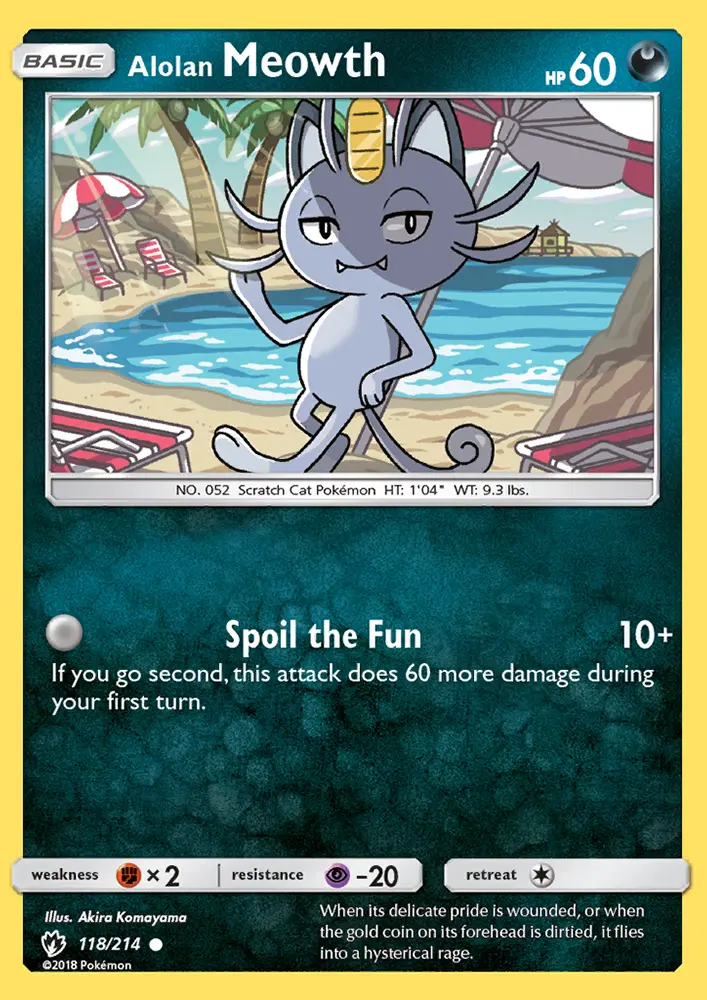 Alolan Meowth Pokémon card