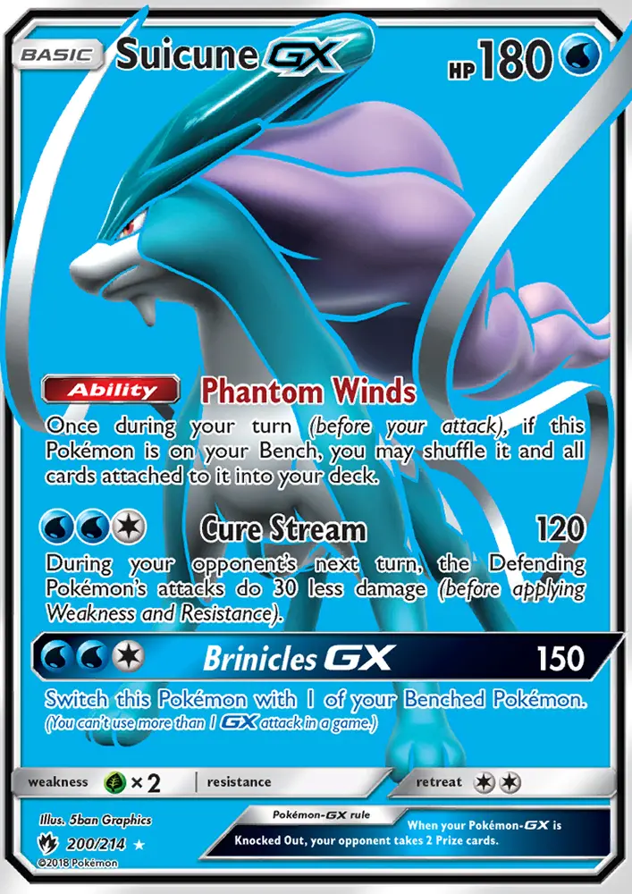 Suicune GX Pokémon card