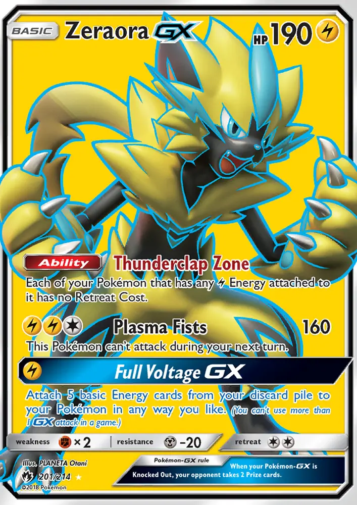 Zeraora GX Pokémon card