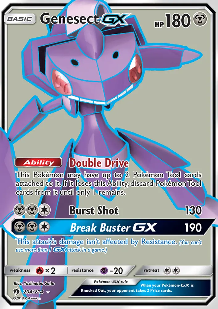 Genesect GX Pokémon card