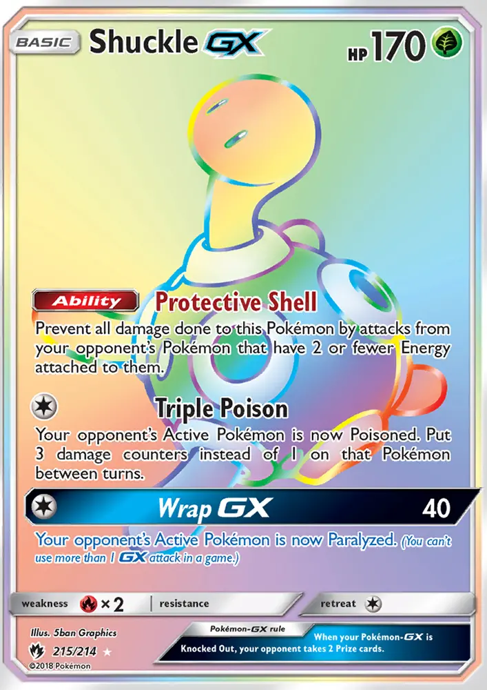 Shuckle GX Pokémon card