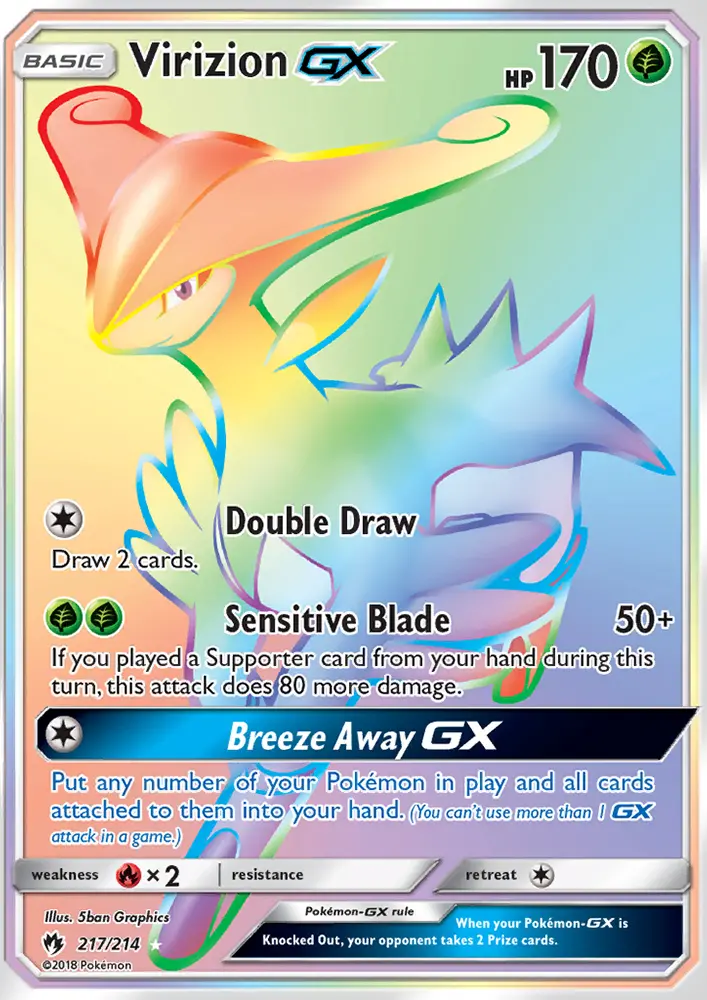 Virizion GX Pokémon card