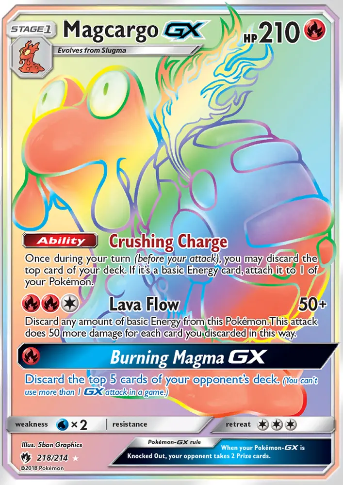 Magcargo GX Pokémon card