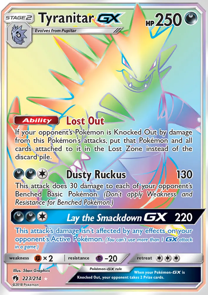Tyranitar GX Pokémon card