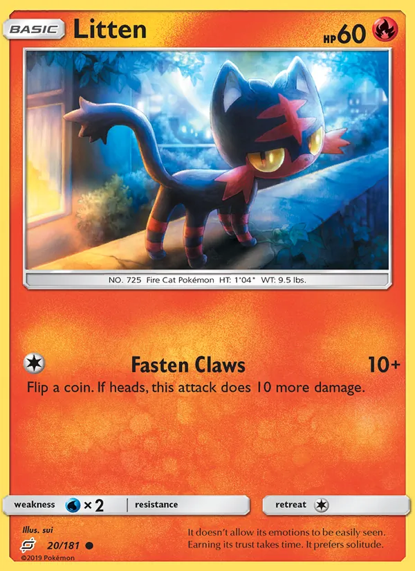 Litten Pokémon card