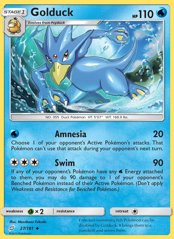 Golduck Pokémon card