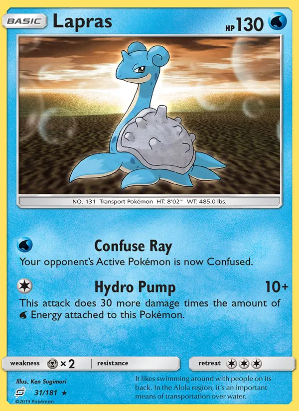 Lapras Pokémon card