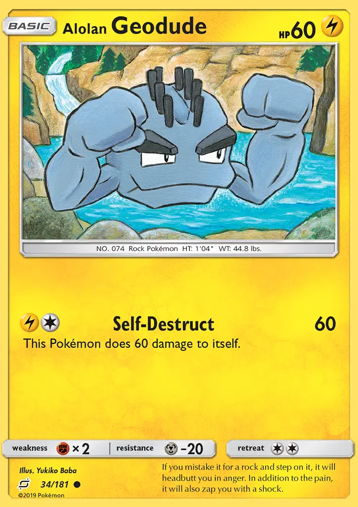 Alolan Geodude Pokémon card