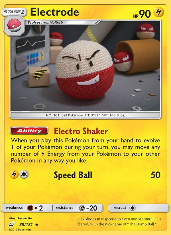 Electrode Pokémon card