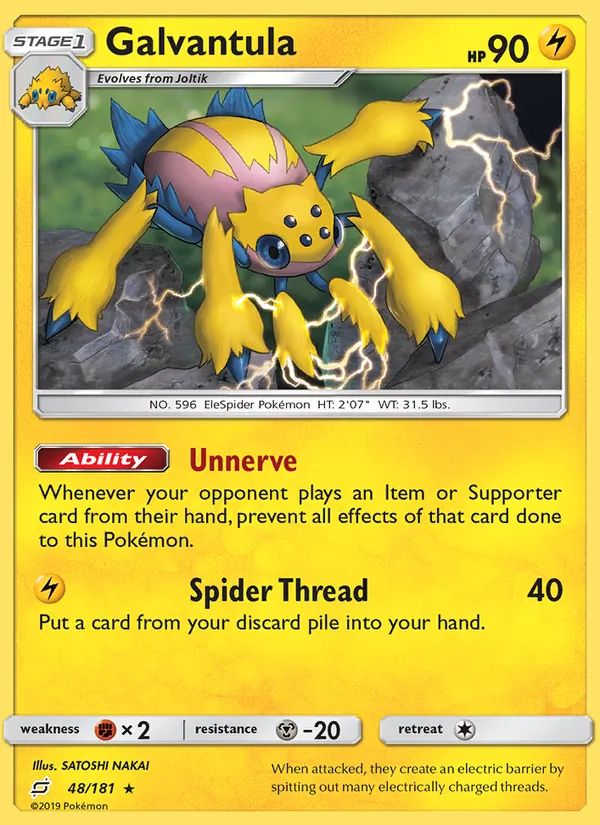 Galvantula Pokémon card