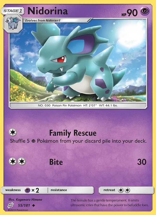 Nidorina Pokémon card