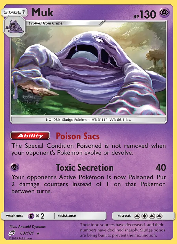 Muk Pokémon card