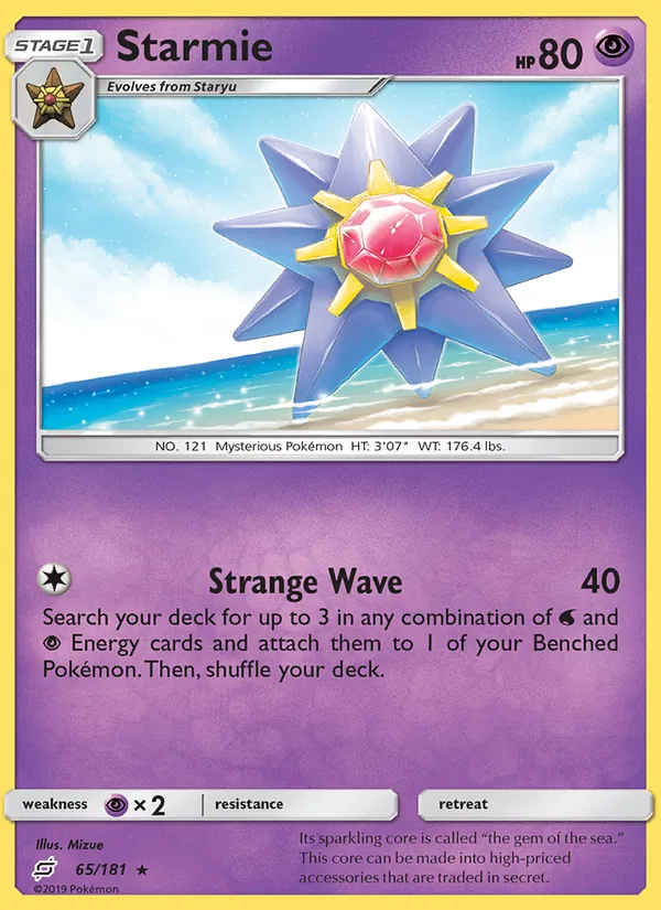 Starmie Pokémon card
